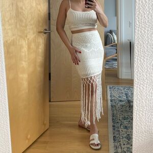 Crochet skirt white Abercrombie - great for a bachelorette! Top sold separately